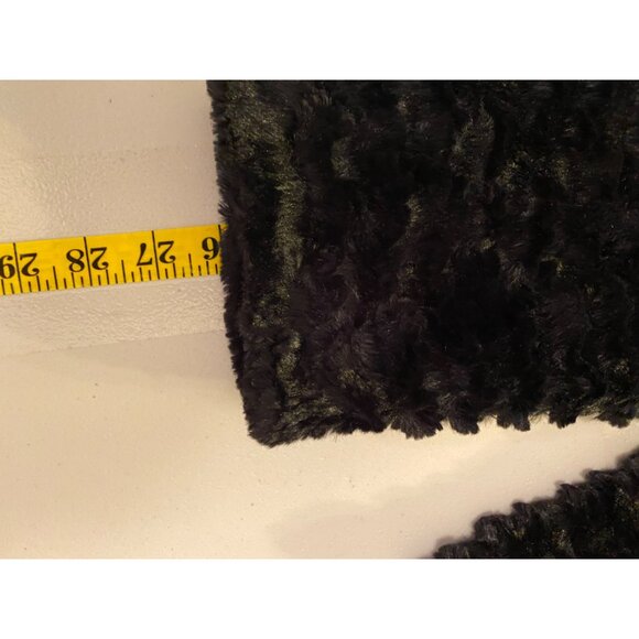 JM Collection Womens Black Faux Fur Jacket Medium - Picture 16 of 16